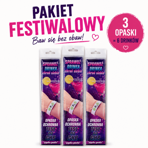 Pakiet festiwalowy Milapharm z testem na obecność GHB w napojach